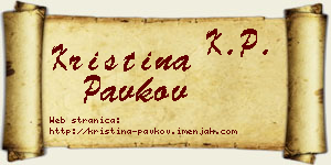 Kristina Pavkov vizit kartica